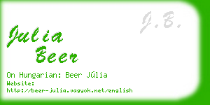 julia beer business card